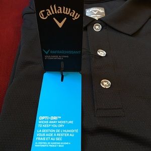 Calaway Golf shirt Opti dry Black XL w custom logo